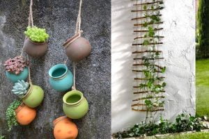 Come appendere le piante all'esterno della casa: idee con materiali ... - Come AppenDere Le Piante Allesterno Riciclo In GiarDino 300x200