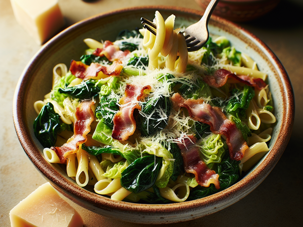 Pasta verza e pancetta