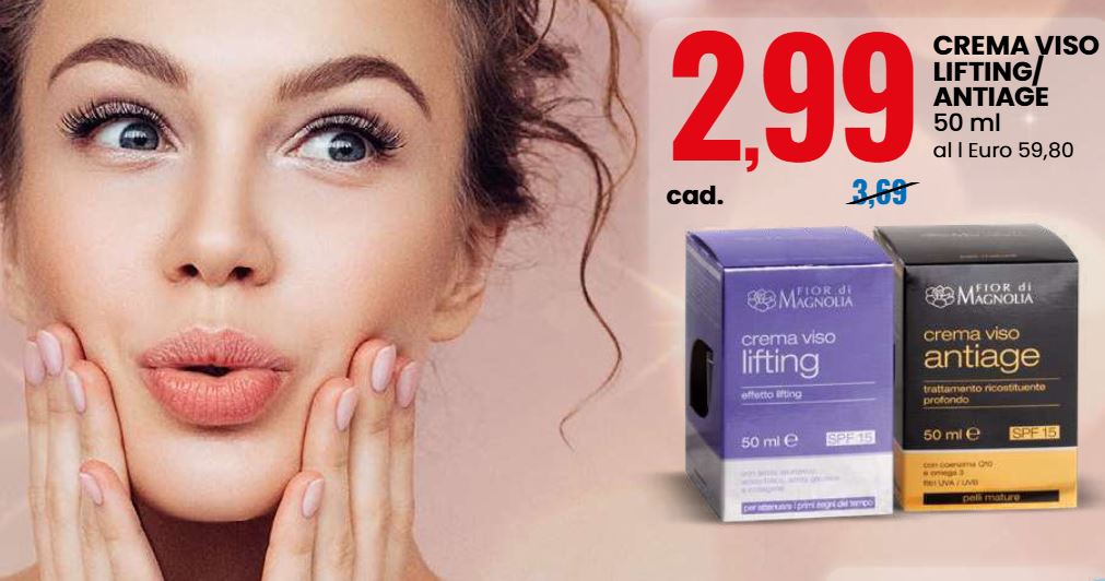 Crema viso lifting/antiage Fior di Magnolia Eurospin